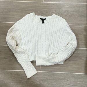 Forever 21 Cream Cable Knit Sweater